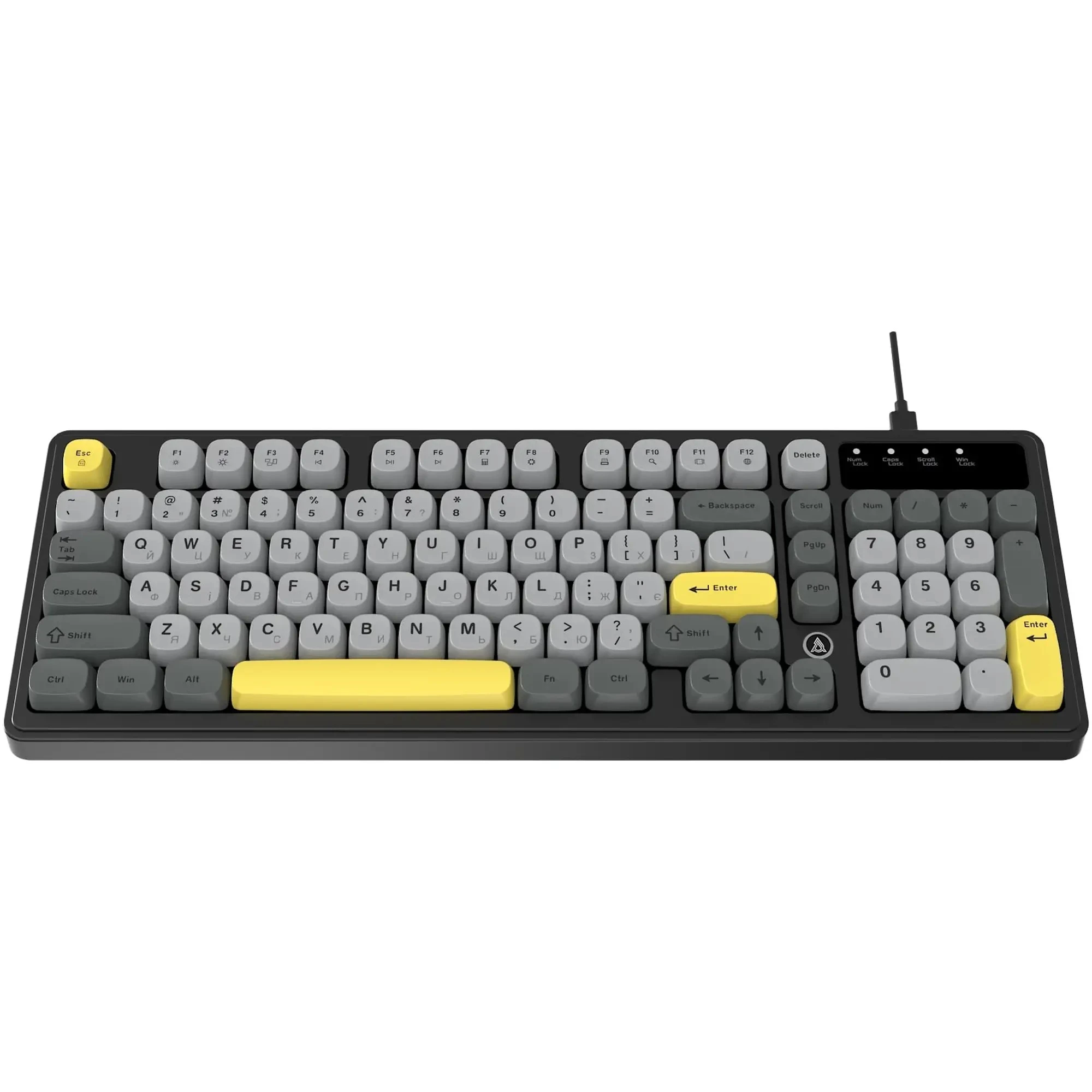 Купити Клавіатура Ajazz AF98 Black Gray Yellow (AF98-BGY) - фото 2