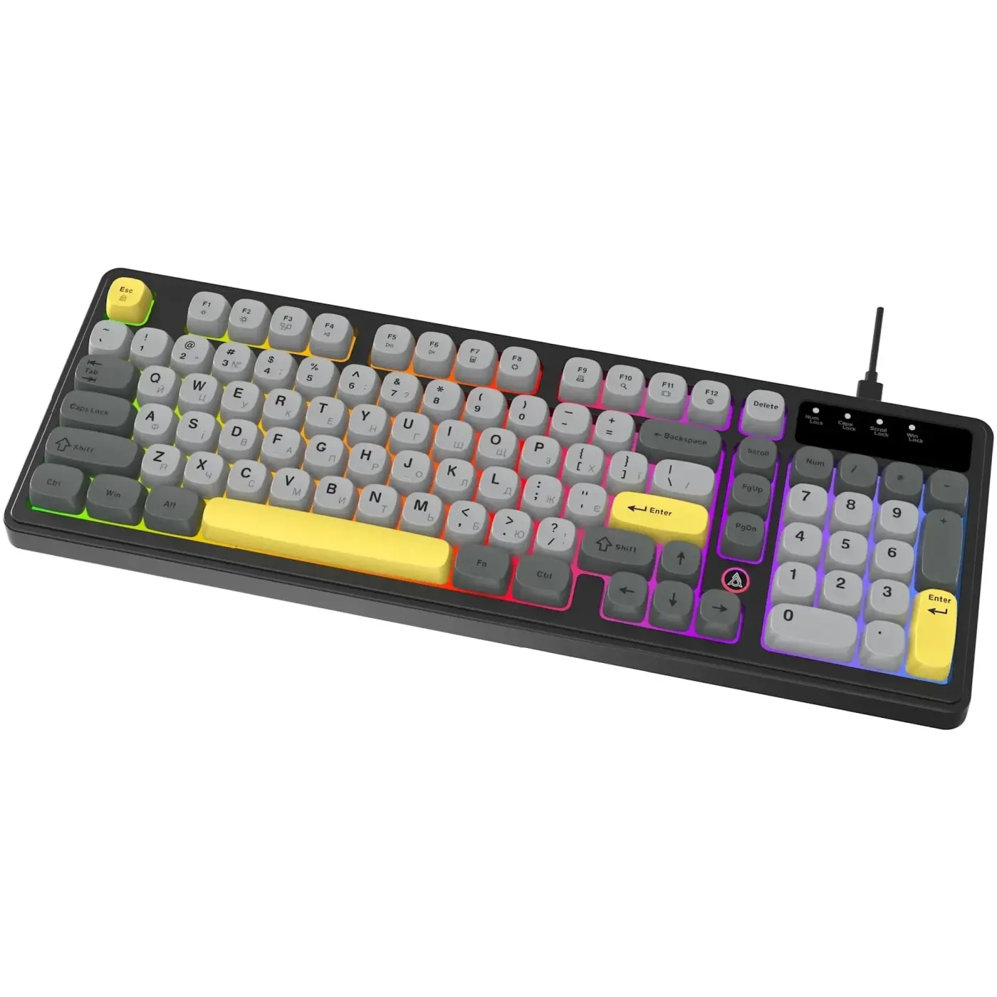 Купити Клавіатура Ajazz AF98 Black Gray Yellow (AF98-BGY) - фото 3