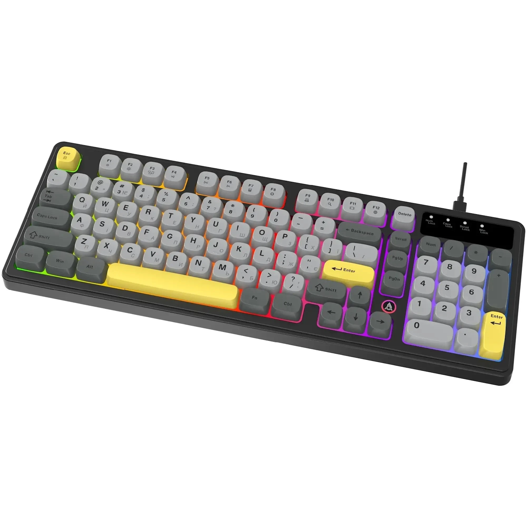 Купити Клавіатура Ajazz AF98 Black Gray Yellow (AF98-BGY) - фото 3