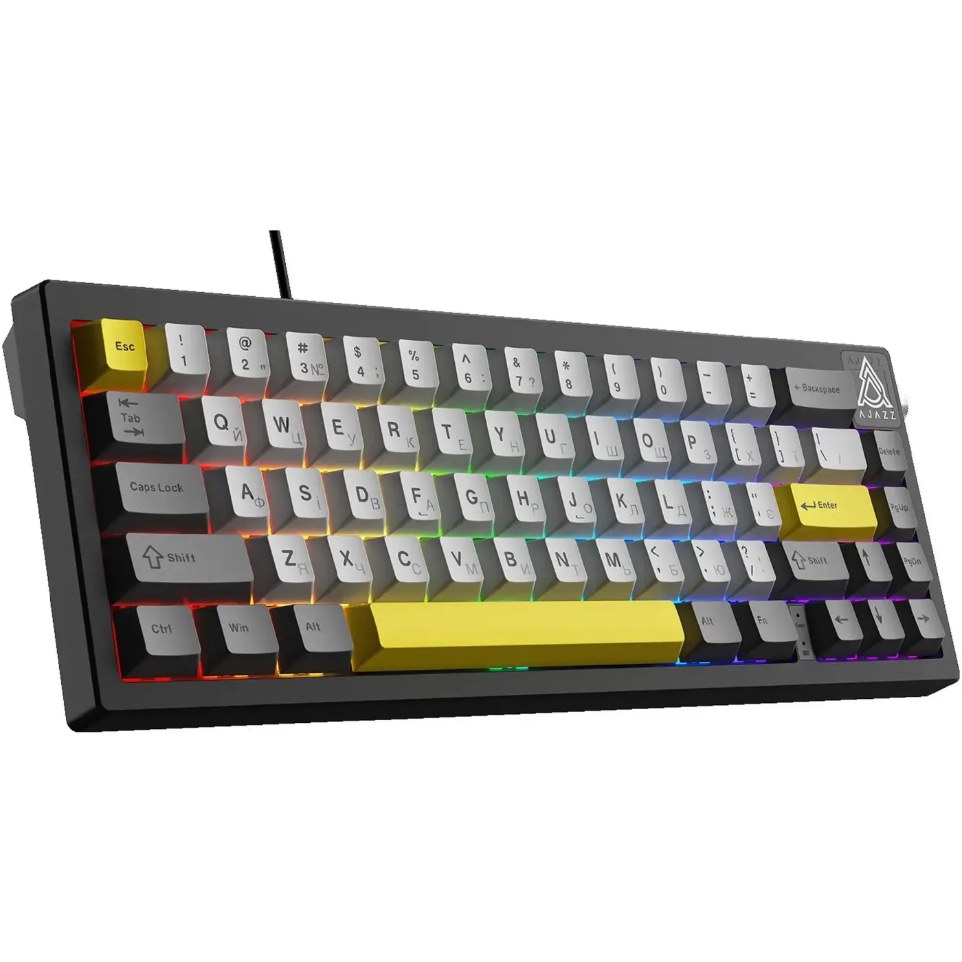 Купить Клавиатура Ajazz AK650 Moon Yellow switches Gray White Yellow (AK650-MY-GWY) - фото 3