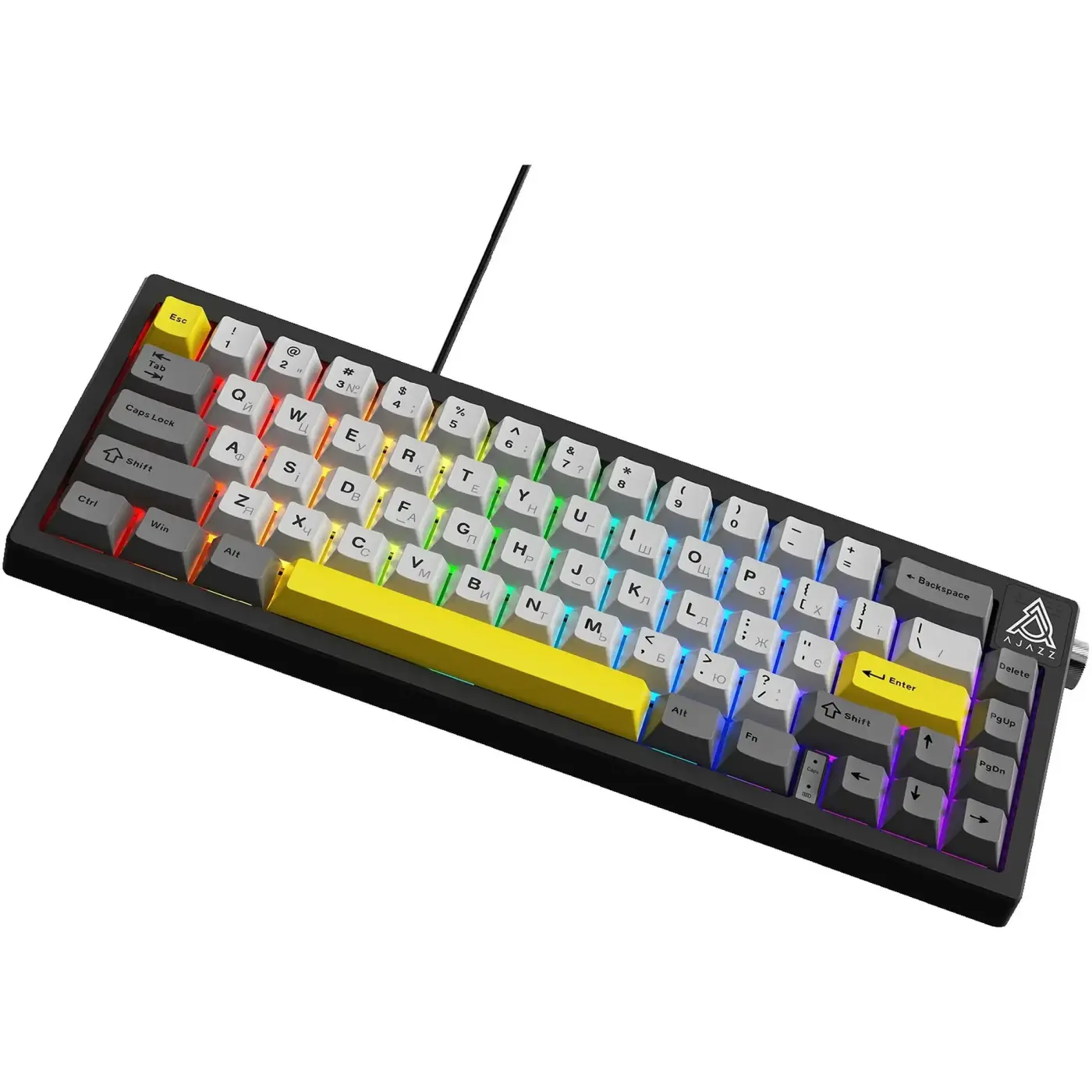 Купить Клавиатура Ajazz AK650 Moon Yellow switches Gray White Yellow (AK650-MY-GWY) - фото 4