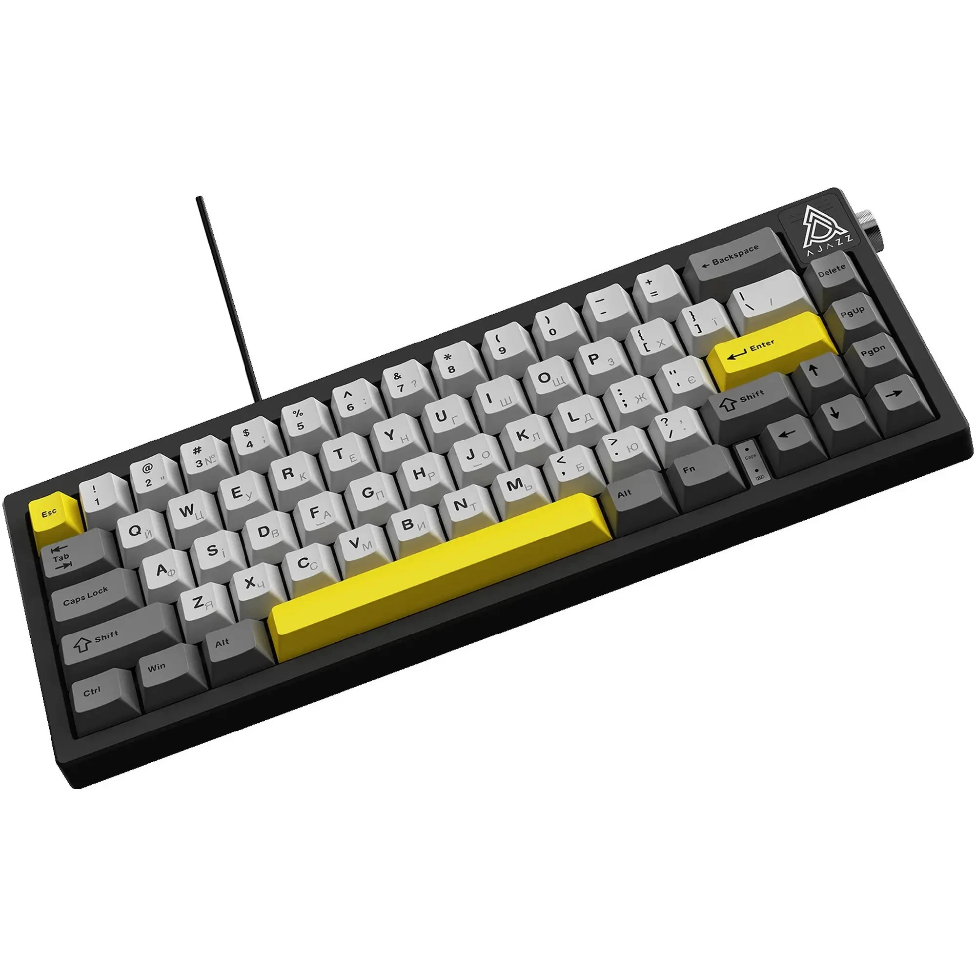 Купить Клавиатура Ajazz AK650 Moon Yellow switches Gray White Yellow (AK650-MY-GWY) - фото 5