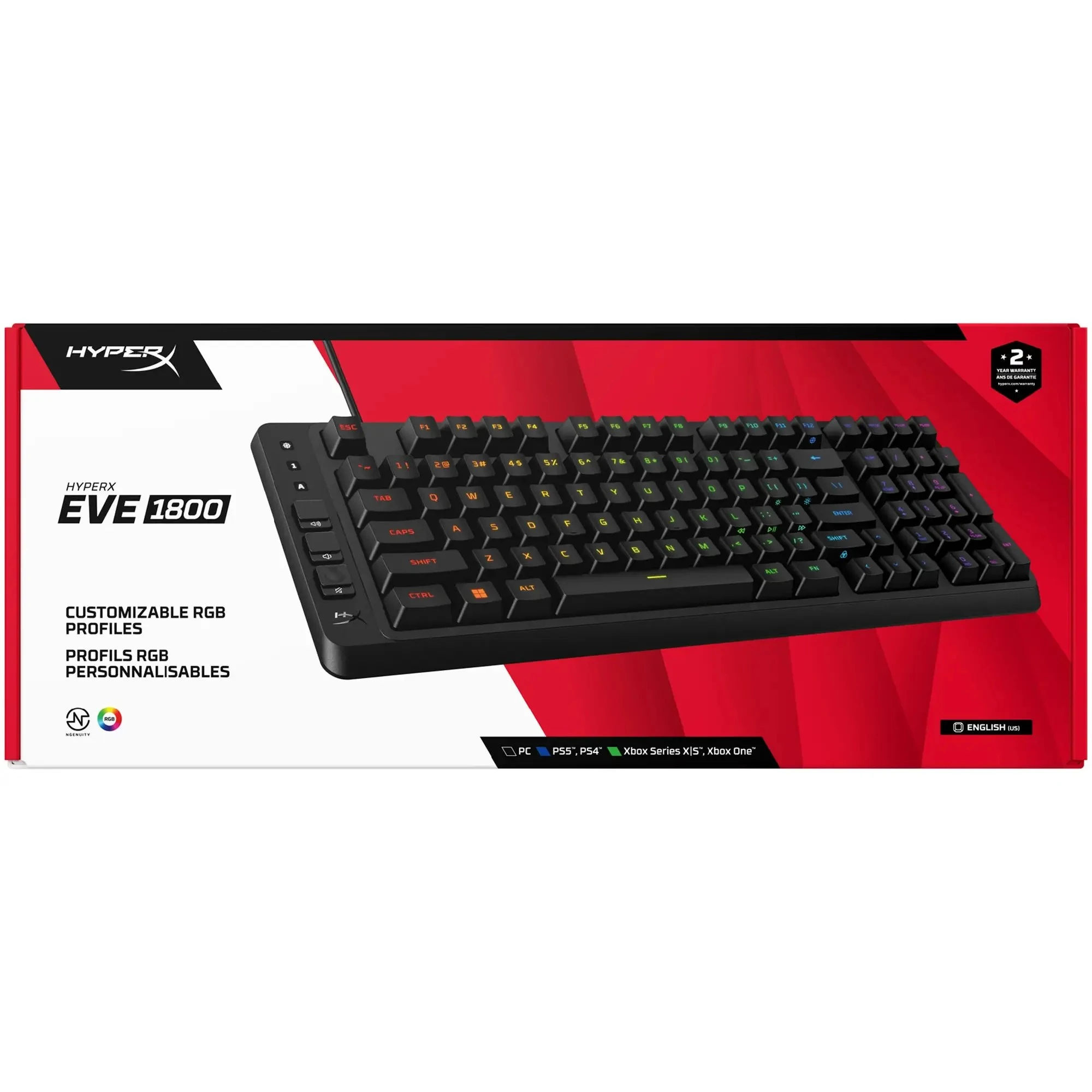 Купити Клавіатура HyperX Eve 1800 USB UA Black (B7JE0AA) - фото 6
