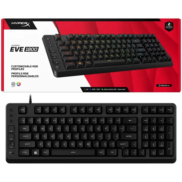 Купити Клавіатура HyperX Eve 1800 USB UA Black (B7JE0AA) - фото 7