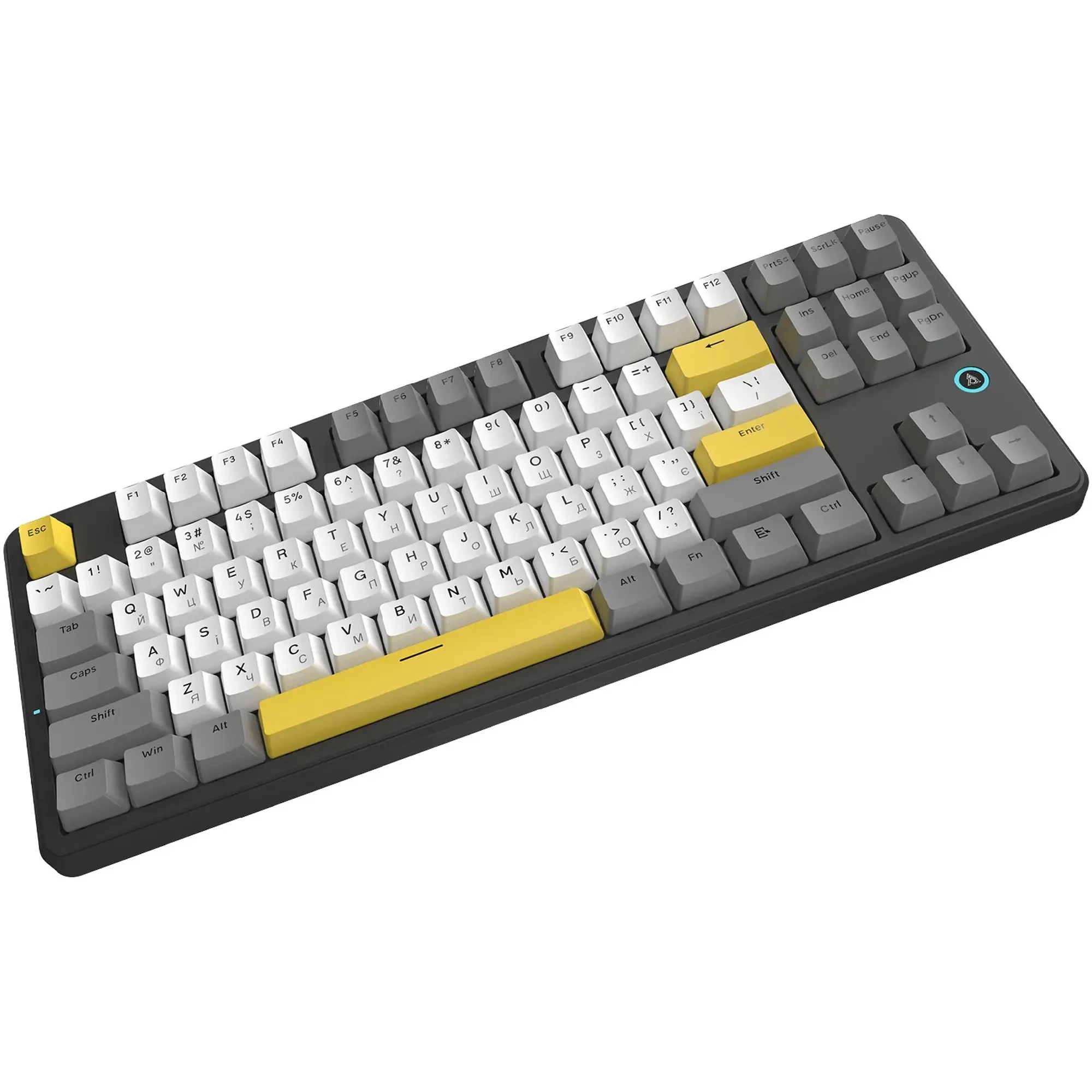 Купить Клавиатура Ajazz AK870 V2 Flying Fish switches Black Gray Yellow (AK870-V2-FF-BGY) - фото 5