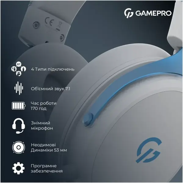 Купить Наушники GamePro Asgard Skadi White (HSW191WB) - фото 6