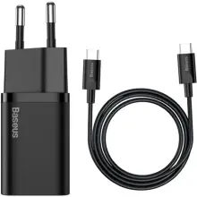 Купить Зарядное устройство Baseus Super Si USB-C 25W Black + кабель USB-C (TZCCSUP-L01) - фото 4