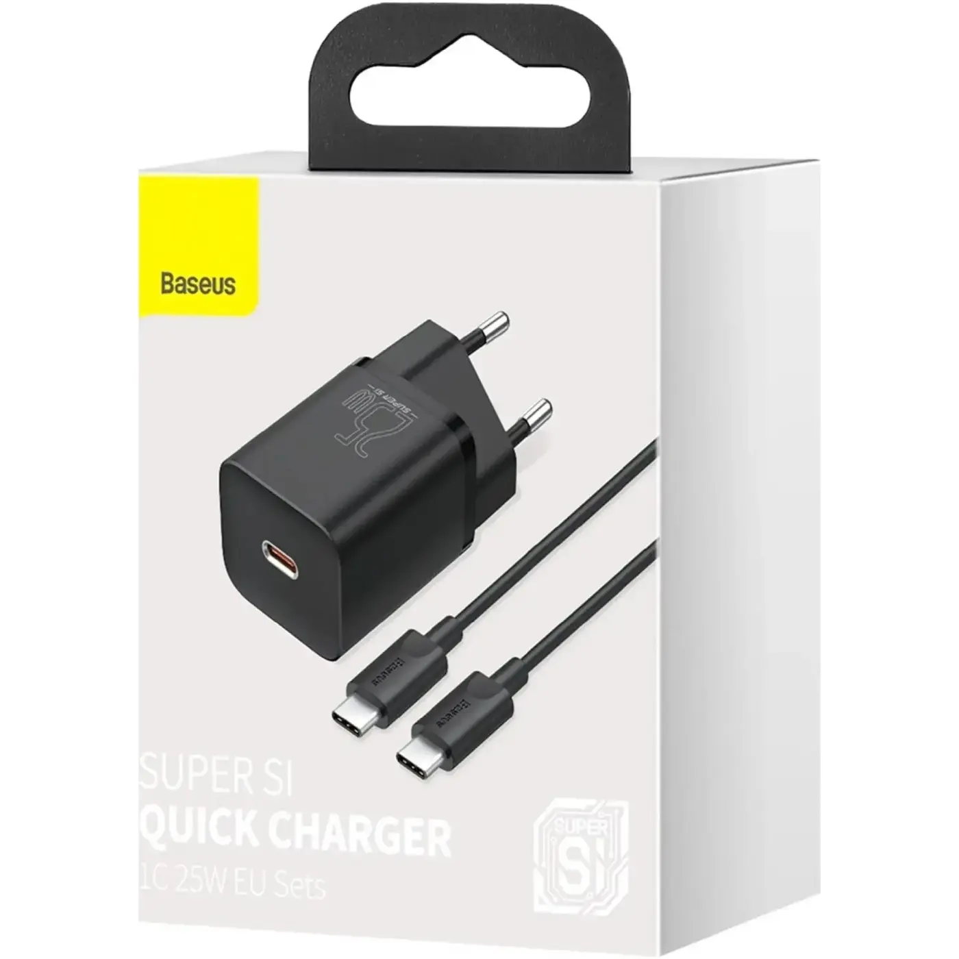 Купить Зарядное устройство Baseus Super Si USB-C 25W Black + кабель USB-C (TZCCSUP-L01) - фото 8