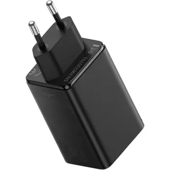 Купить Зарядное устройство Baseus GaN6 Pro Fast Charger 2USB-C+2USB 65W EU ClusterBlack + кабель USB-C 100W 20V/5A 1m Black (P10162701113-00) - фото 1