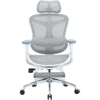 Купити Крісло офісне Sihoo DORO C300L Mesh White with footrest (DORO-C300L-A3-102-JT) - фото 1