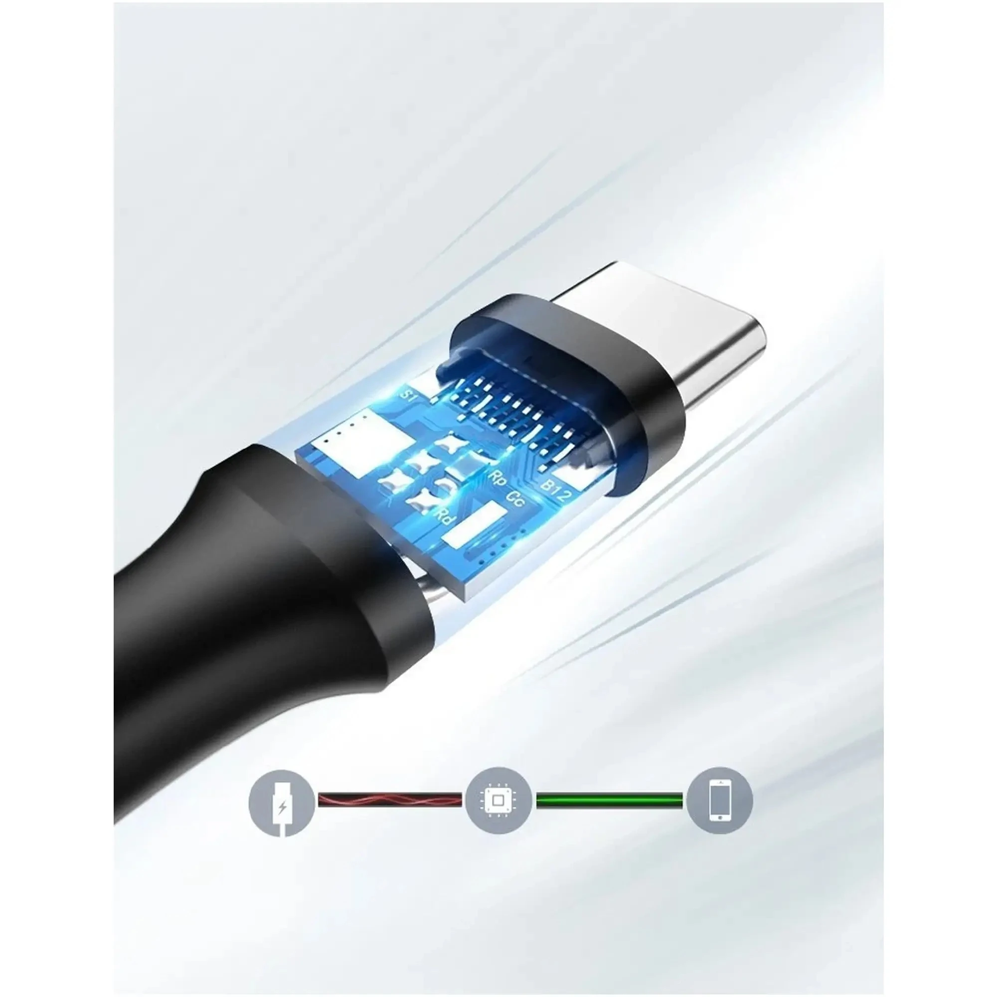 Купити Кабель UGREEN US287 USB2.0 - USB-C 3A 3m Black (60826) - фото 4