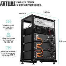 Купить Система хранения энергии Solarverse SVR20-1SV5K1-LES15.3K1-1 5kW 15.4kWh 3BAT LiFePO4 6000 циклов (SVR20-1SV5K1-LES15.3K1-1) - фото 3