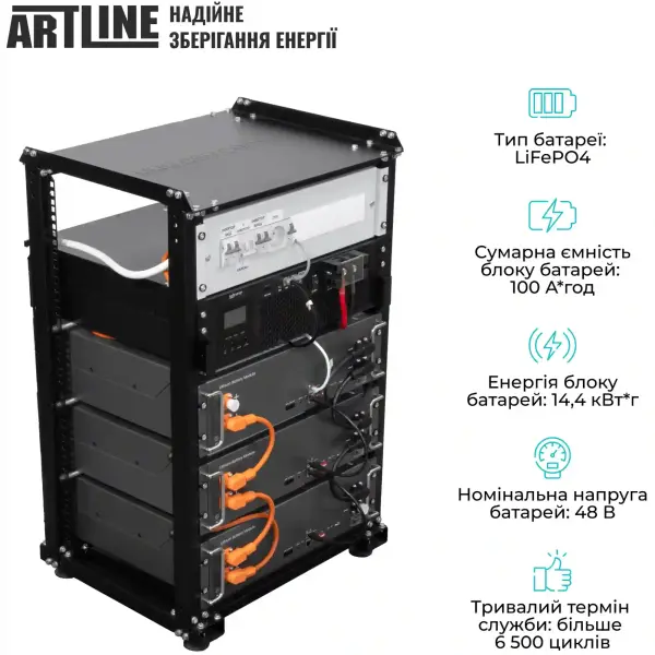 Купить Система хранения энергии Solarverse SVR20-1SV5K1-LES15.3K1-1 5kW 15.4kWh 3BAT LiFePO4 6000 циклов (SVR20-1SV5K1-LES15.3K1-1) - фото 5