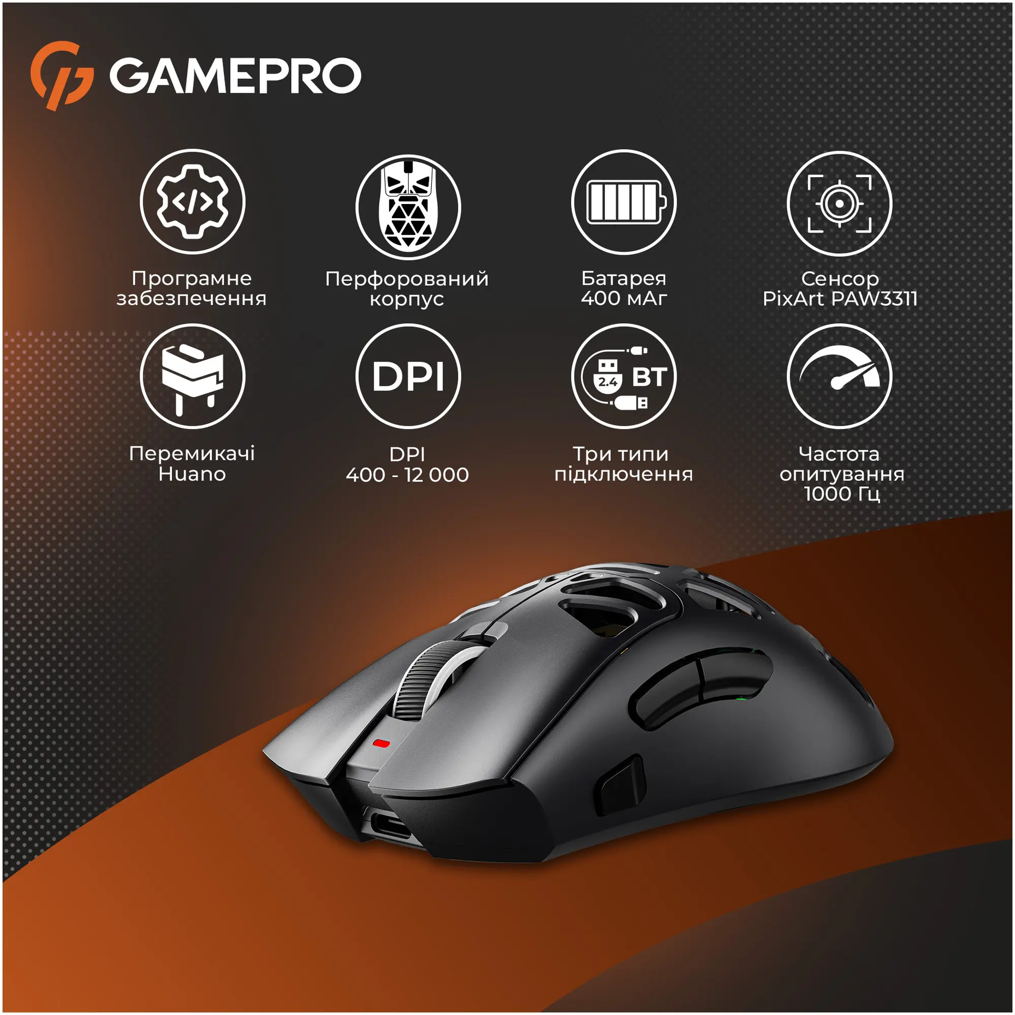 Купити Мишка GamePro Genesis Spider GM870B - фото 13
