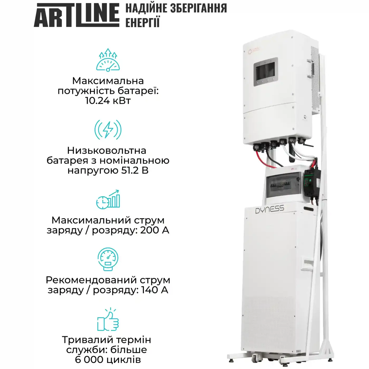 Купить Система хранения энергии Solis SVS-3SL12K1-LDY14.34K1 12kW 14.3kWh 1BAT LiFePO4 6000 циклов - фото 6