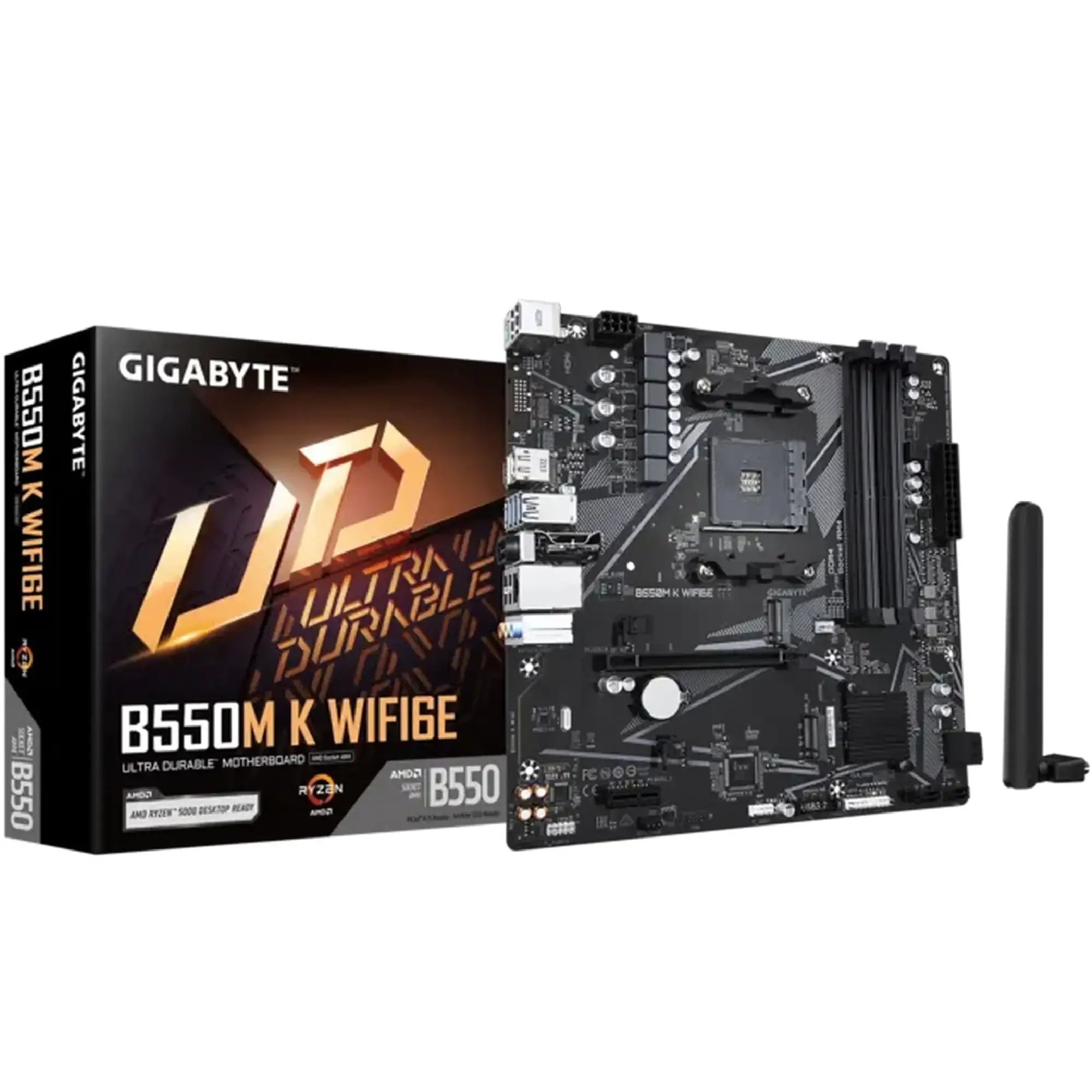 Купить Материнская плата GIGABYTE B550M K WIFI6E (sAM4, AMD B550, DDR4, mATX) - фото 1