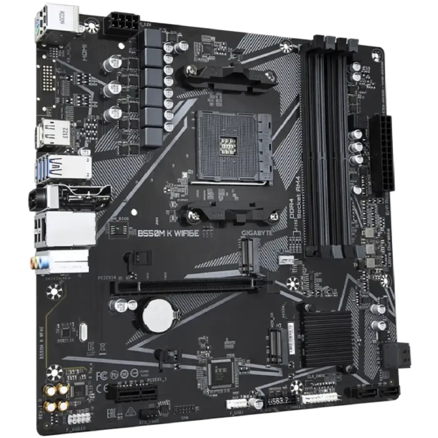 Купить Материнская плата GIGABYTE B550M K WIFI6E (sAM4, AMD B550, DDR4, mATX) - фото 3