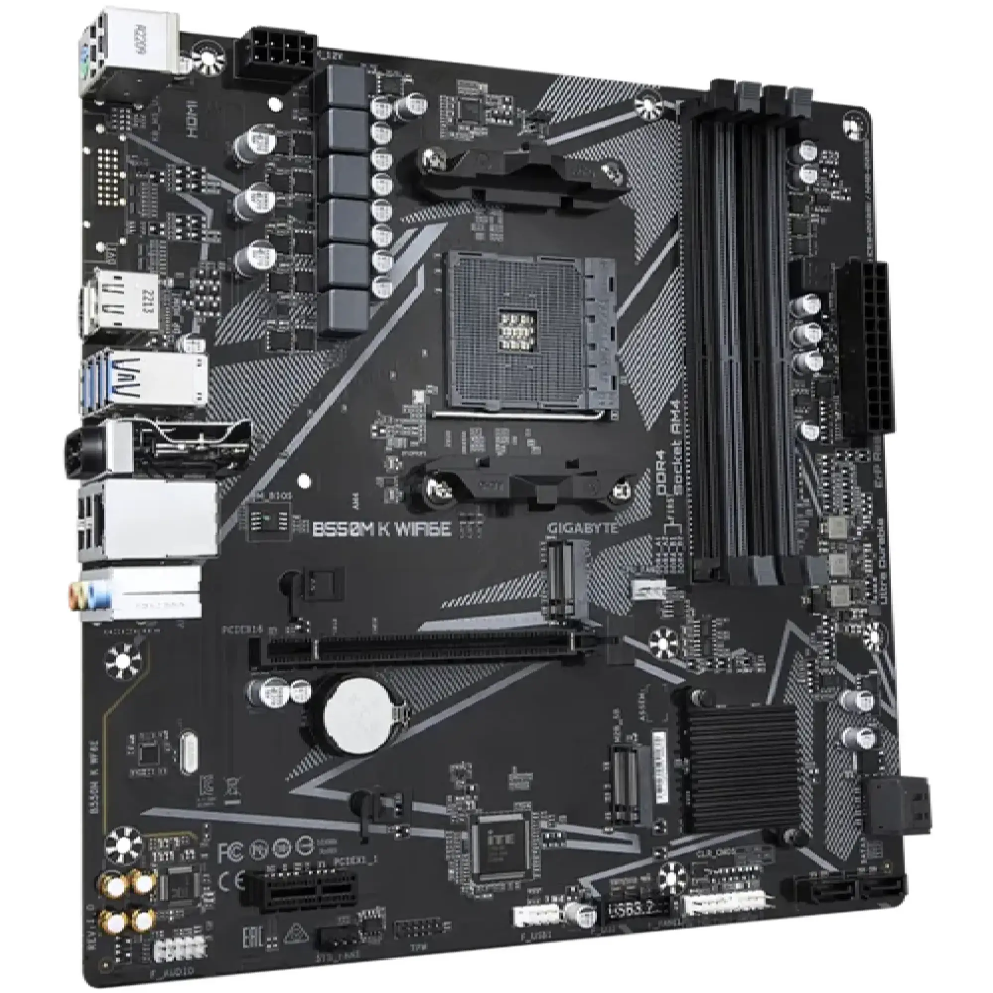 Купить Материнская плата GIGABYTE B550M K WIFI6E (sAM4, AMD B550, DDR4, mATX) - фото 3