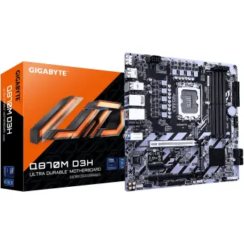 Купити Материнська плата GIGABYTE Q870M D3H (s1851, Intel Q870, DDR5, mATX) - фото 1