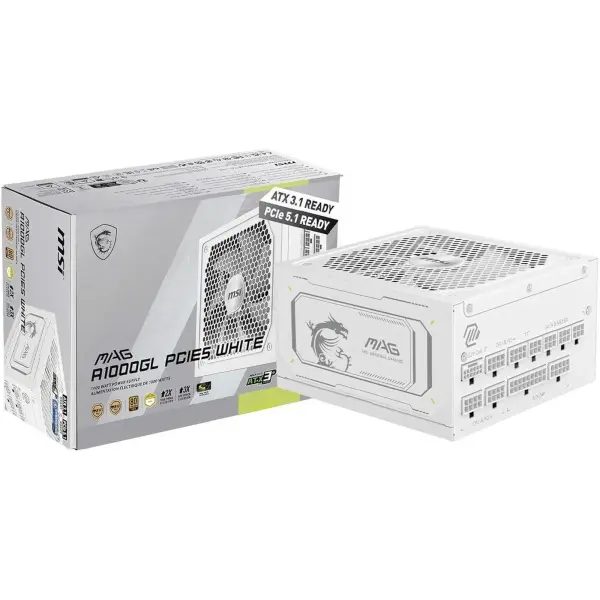 Купить Блок питания MSI MAG A1000GL PCIE5 WHITE - фото 6