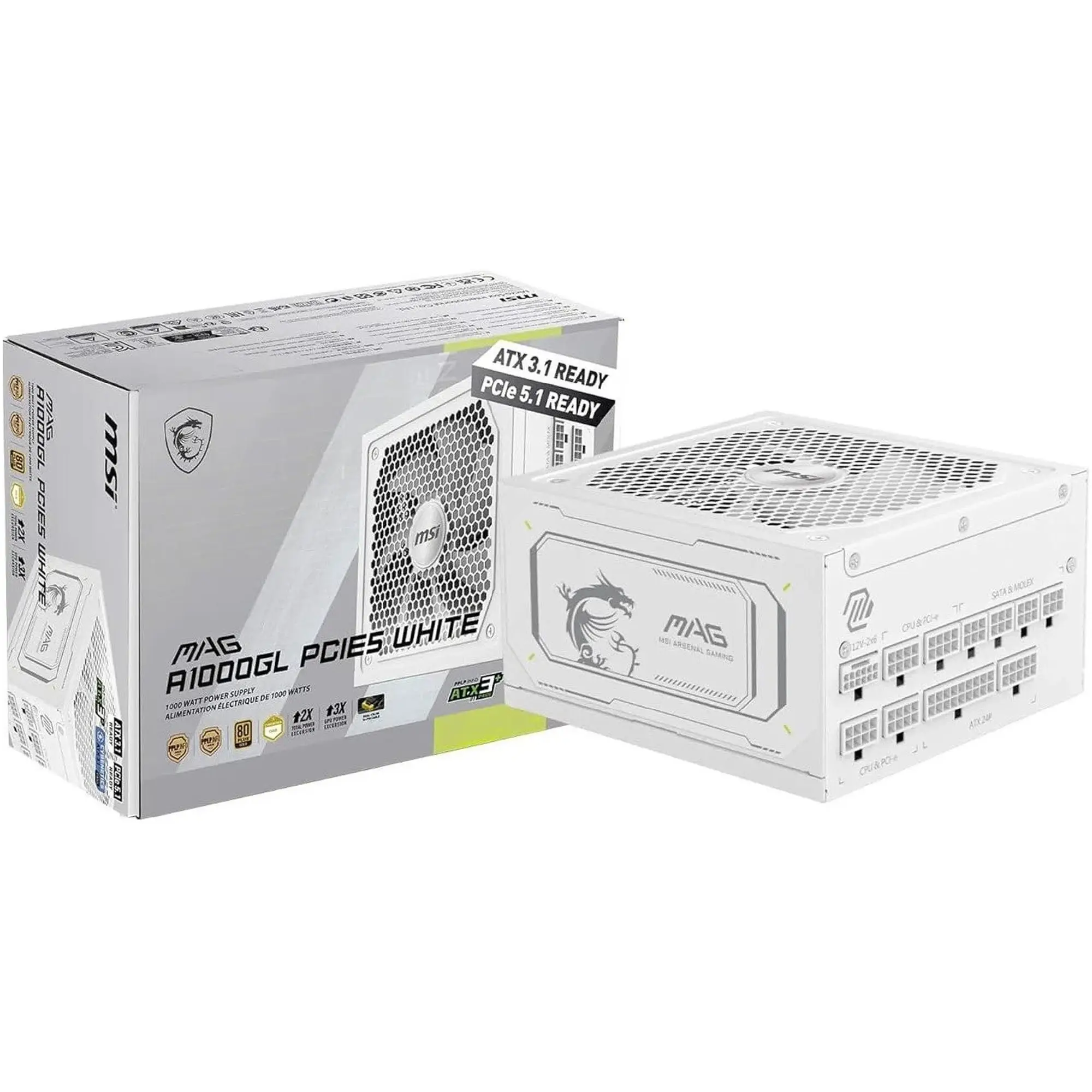 Купить Блок питания MSI MAG A1000GL PCIE5 WHITE - фото 6