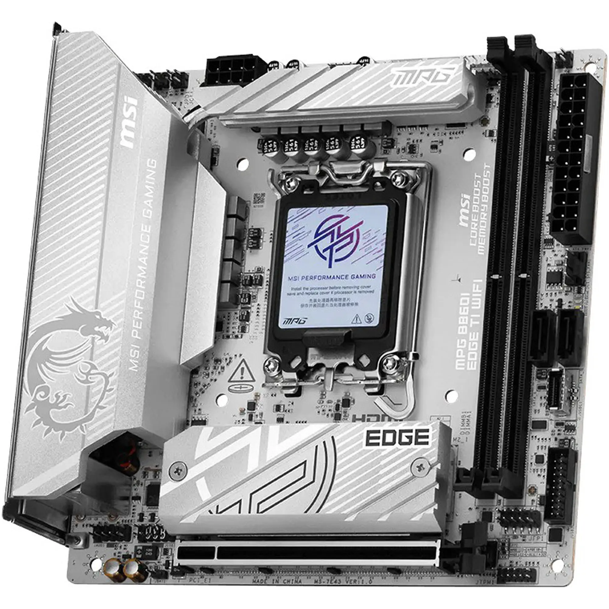 Купити Материнская плата MSI  MPG B860I EDGE TI WIFI (s1851, Intel B860, DDR5, Mini-ITX) - фото 3