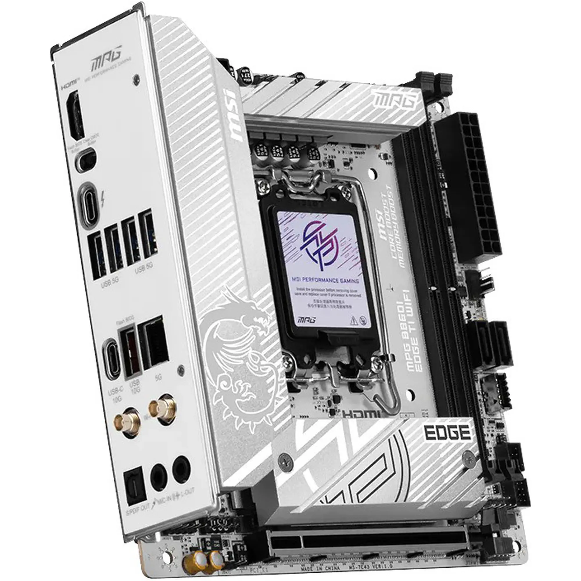 Купити Материнская плата MSI  MPG B860I EDGE TI WIFI (s1851, Intel B860, DDR5, Mini-ITX) - фото 4