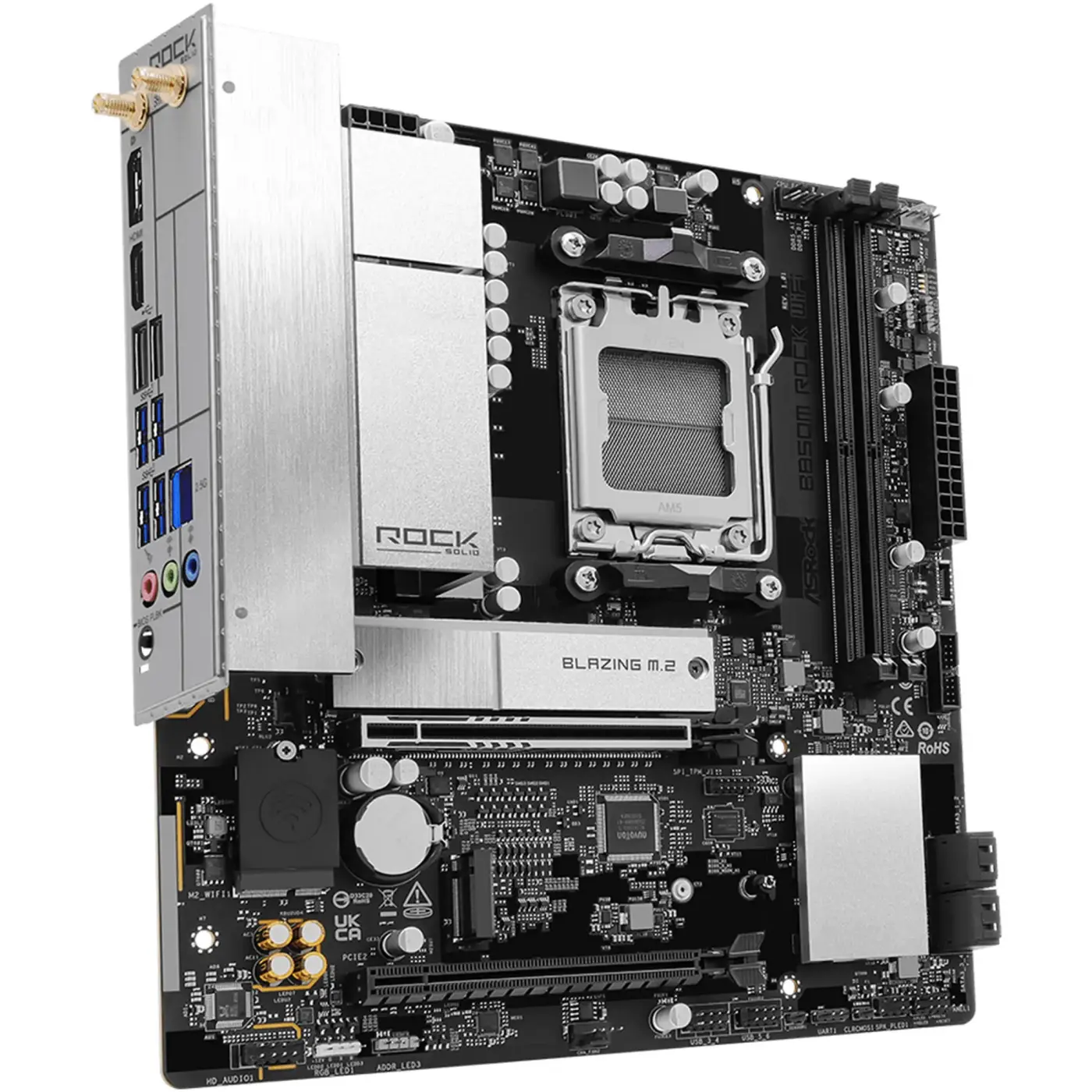 Купить Материнская плата ASRock B850M ROCK WIFI (sAM5, AMD B850, DDR5, mATX) - фото 4