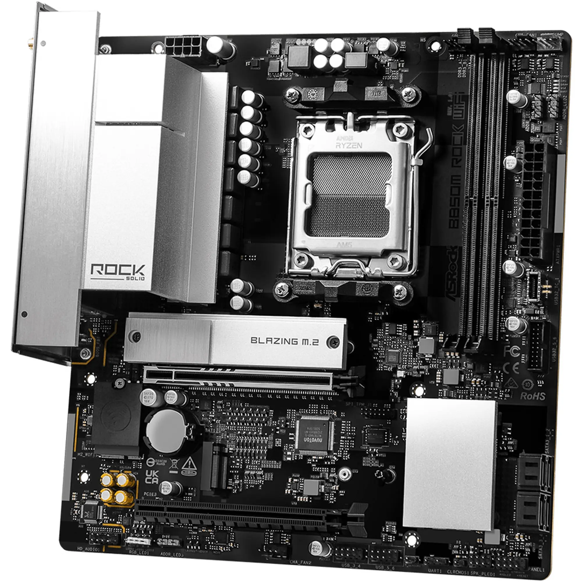 Купить Материнская плата ASRock B850M ROCK WIFI (sAM5, AMD B850, DDR5, mATX) - фото 5