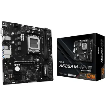 Купить Материнская плата ASRock A620AM-HVS (sAM5, AMD A620, DDR5, mATX) - фото 1