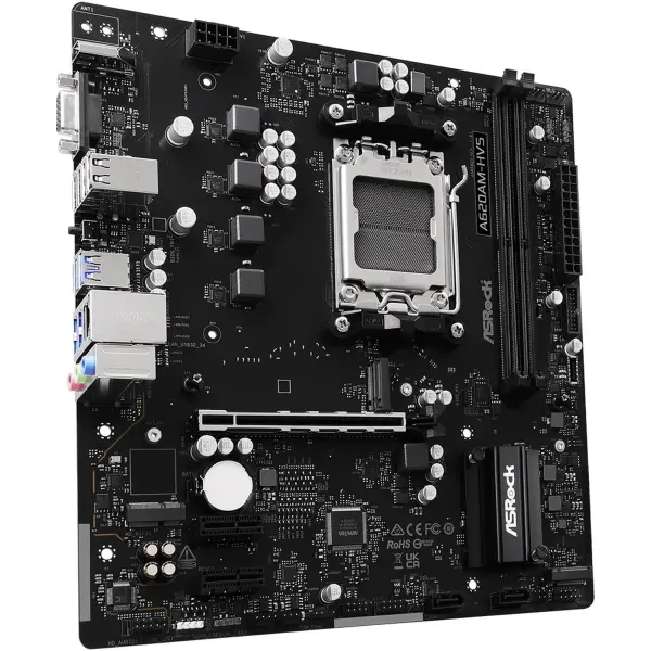 Купить Материнская плата ASRock A620AM-HVS (sAM5, AMD A620, DDR5, mATX) - фото 3