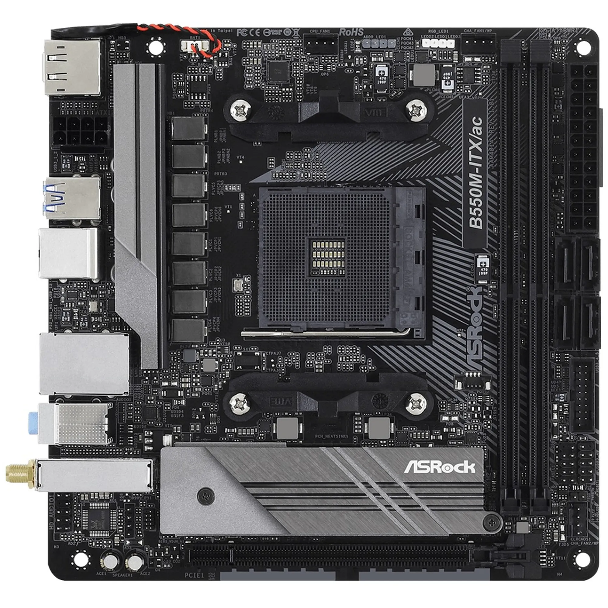 Купить Материнская плата ASRock B550M-ITX/AC (sAM4, AMD B550, DDR4, Mini-ITX) - фото 2