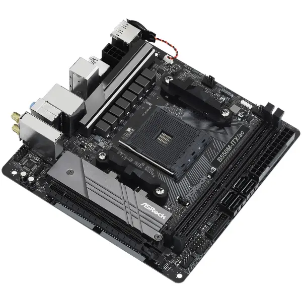 Купить Материнская плата ASRock B550M-ITX/AC (sAM4, AMD B550, DDR4, Mini-ITX) - фото 3