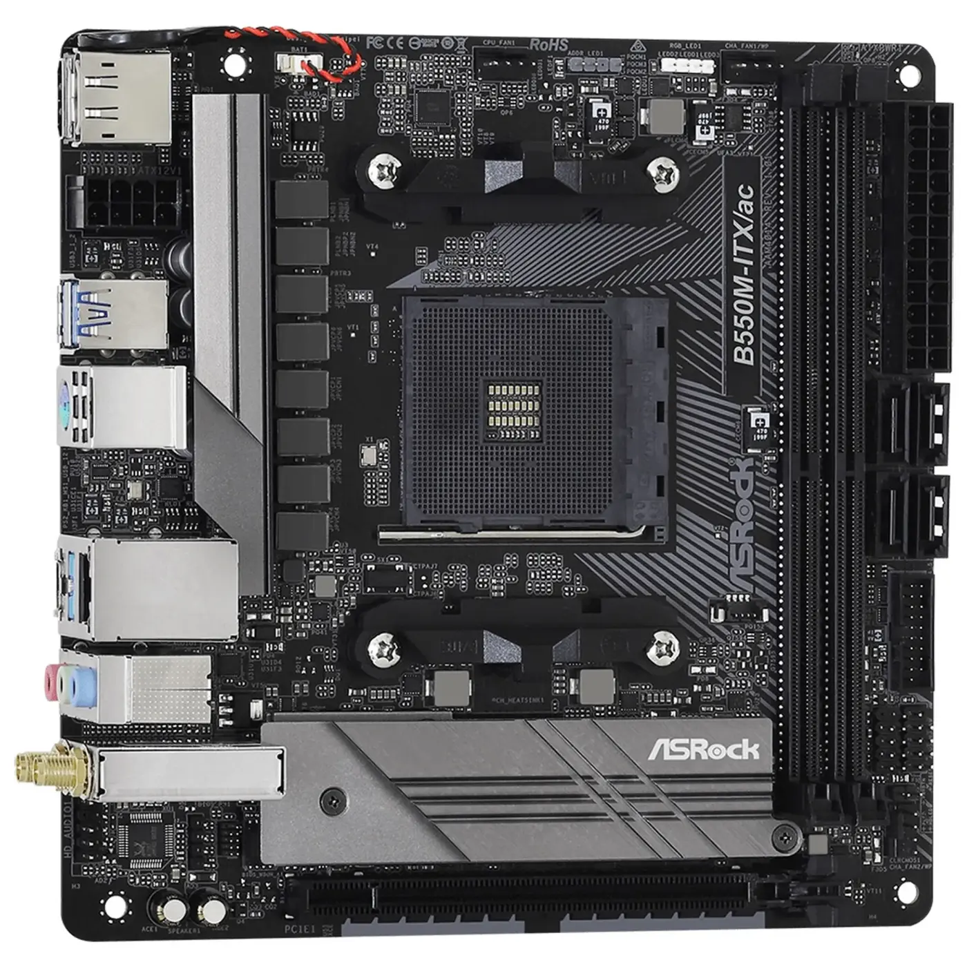 Купить Материнская плата ASRock B550M-ITX/AC (sAM4, AMD B550, DDR4, Mini-ITX) - фото 4