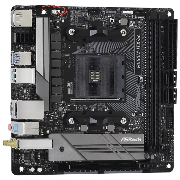 Купить Материнская плата ASRock B550M-ITX/AC (sAM4, AMD B550, DDR4, Mini-ITX) - фото 4