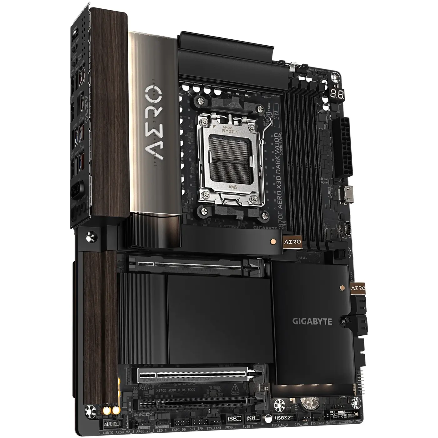 Купить Материнская плата GIGABYTE X870E AERO X3D DARK WOOD (sAM5, AMD X870E, DDR5, ATX) - фото 3