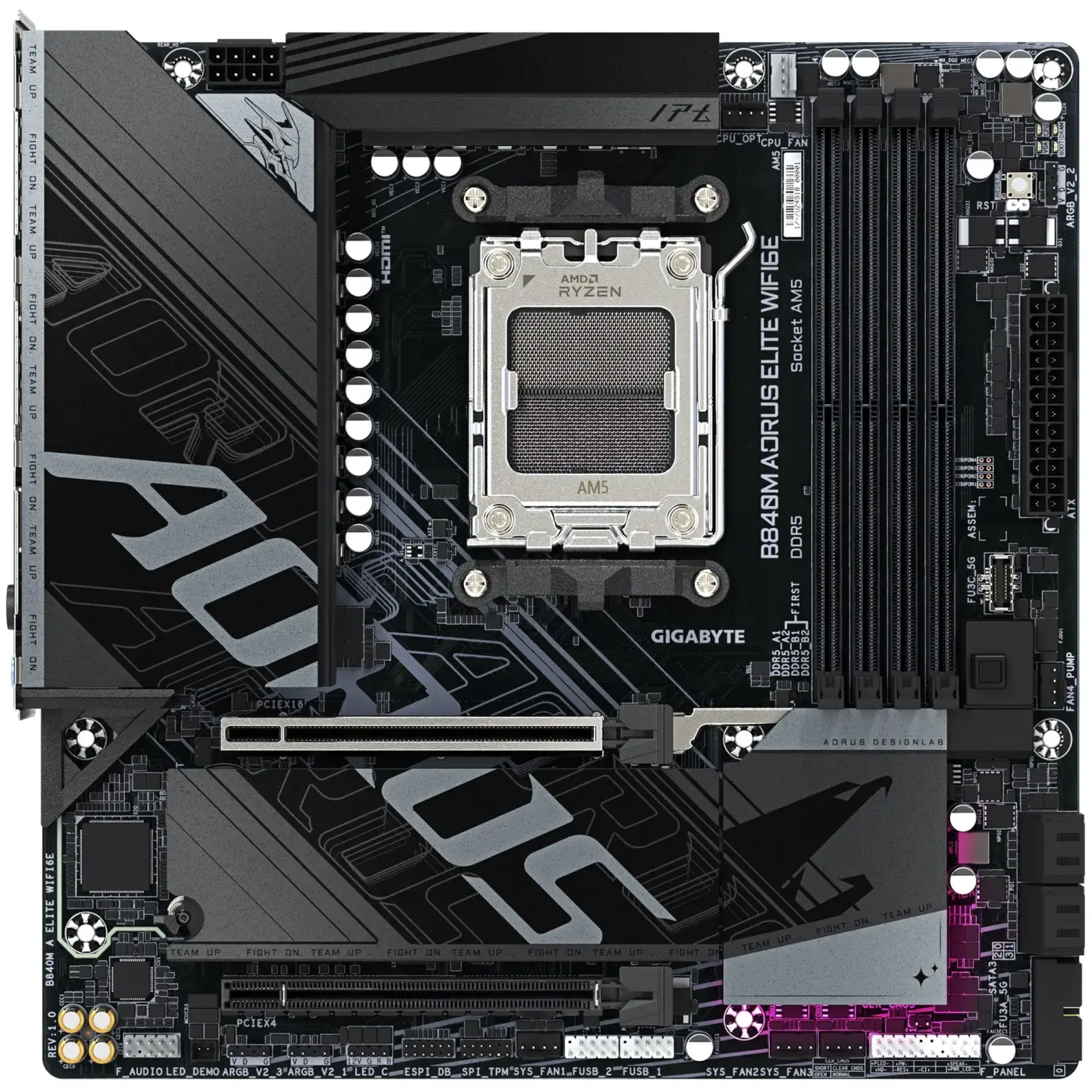 Купить Материнская плата GIGABYTE B840M A ELITE WIFI6E (sAM5, AMD B840, DDR5, mATX) - фото 2
