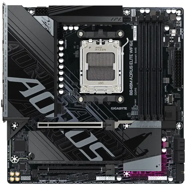 Купить Материнская плата GIGABYTE B840M A ELITE WIFI6E (sAM5, AMD B840, DDR5, mATX) - фото 2