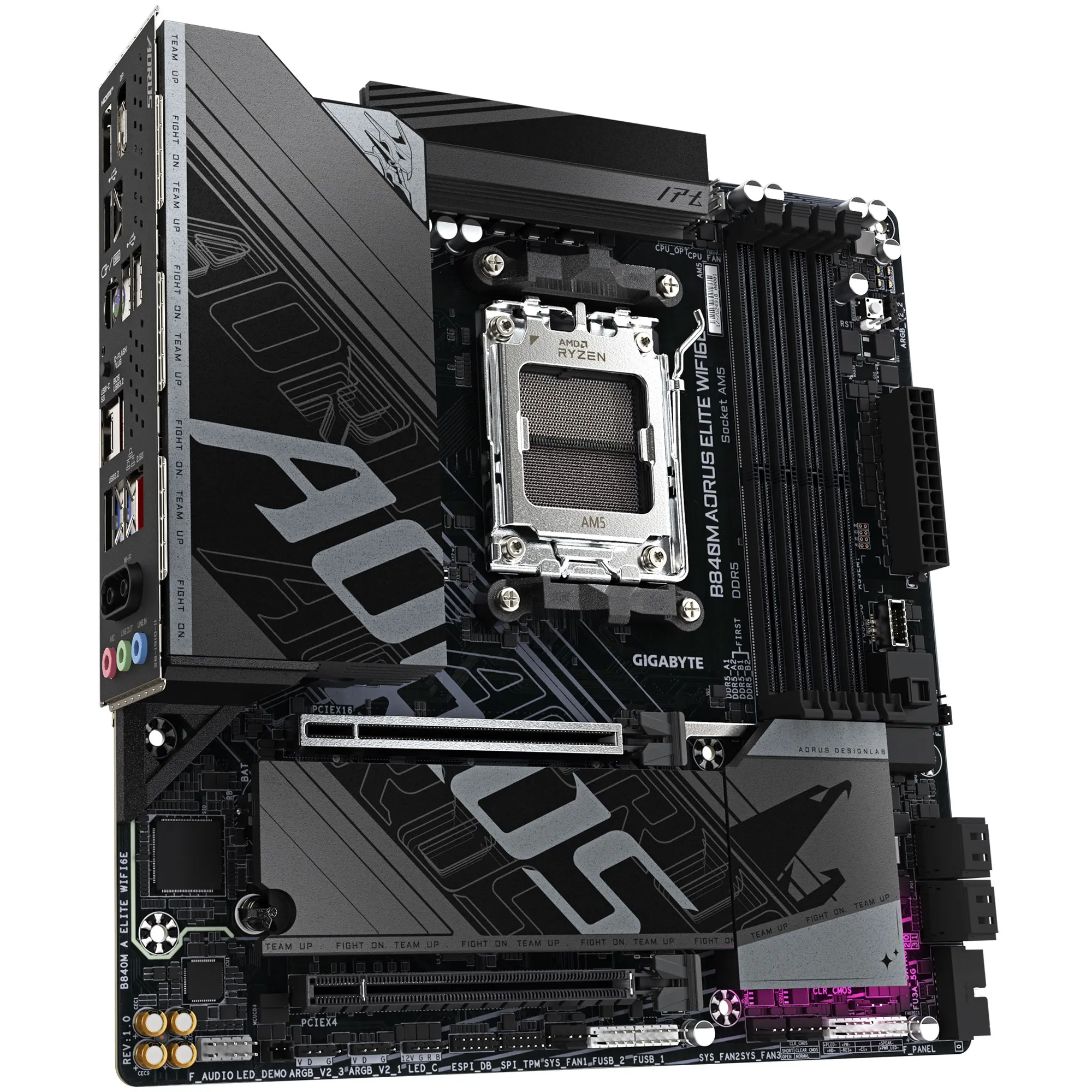 Купить Материнская плата GIGABYTE B840M A ELITE WIFI6E (sAM5, AMD B840, DDR5, mATX) - фото 3