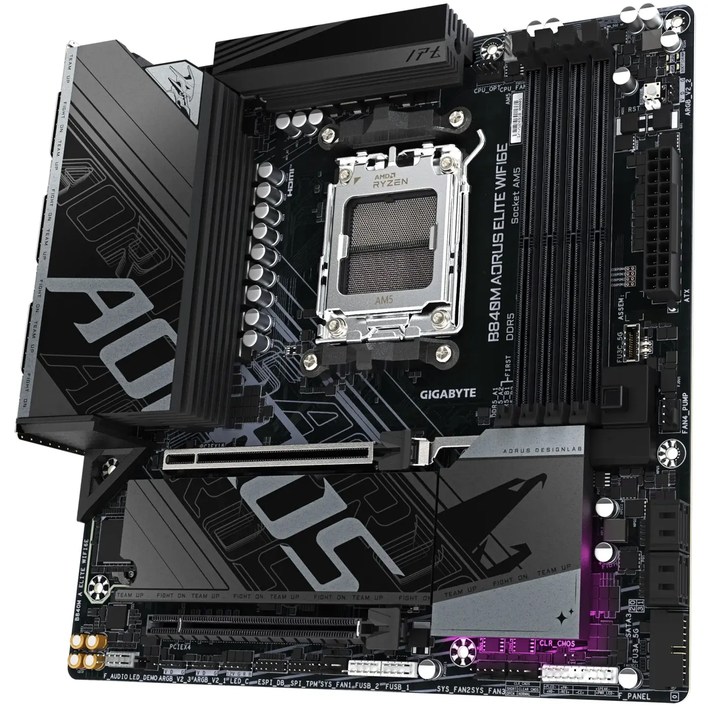 Купить Материнская плата GIGABYTE B840M A ELITE WIFI6E (sAM5, AMD B840, DDR5, mATX) - фото 4