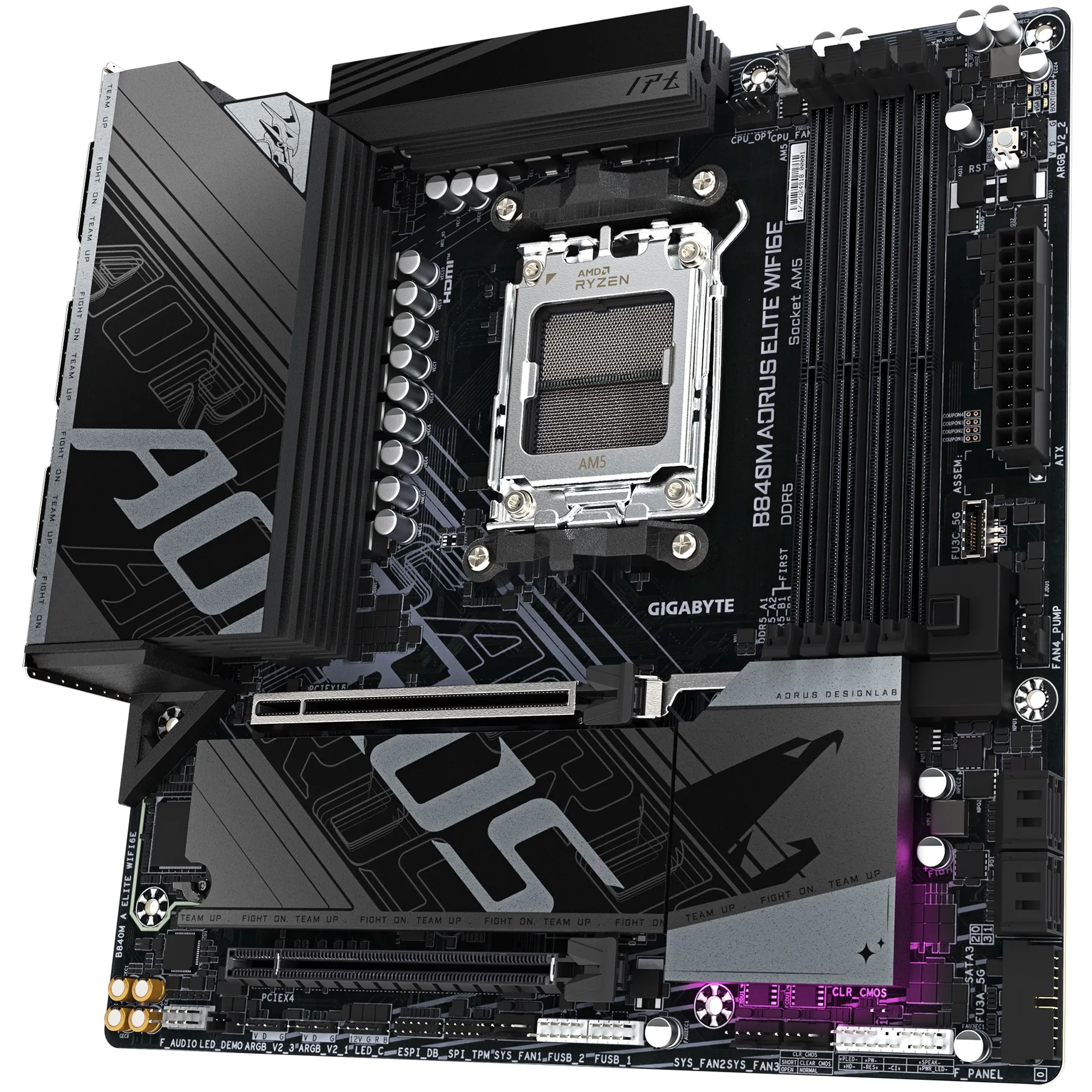 Купить Материнская плата GIGABYTE B840M A ELITE WIFI6E (sAM5, AMD B840, DDR5, mATX) - фото 4