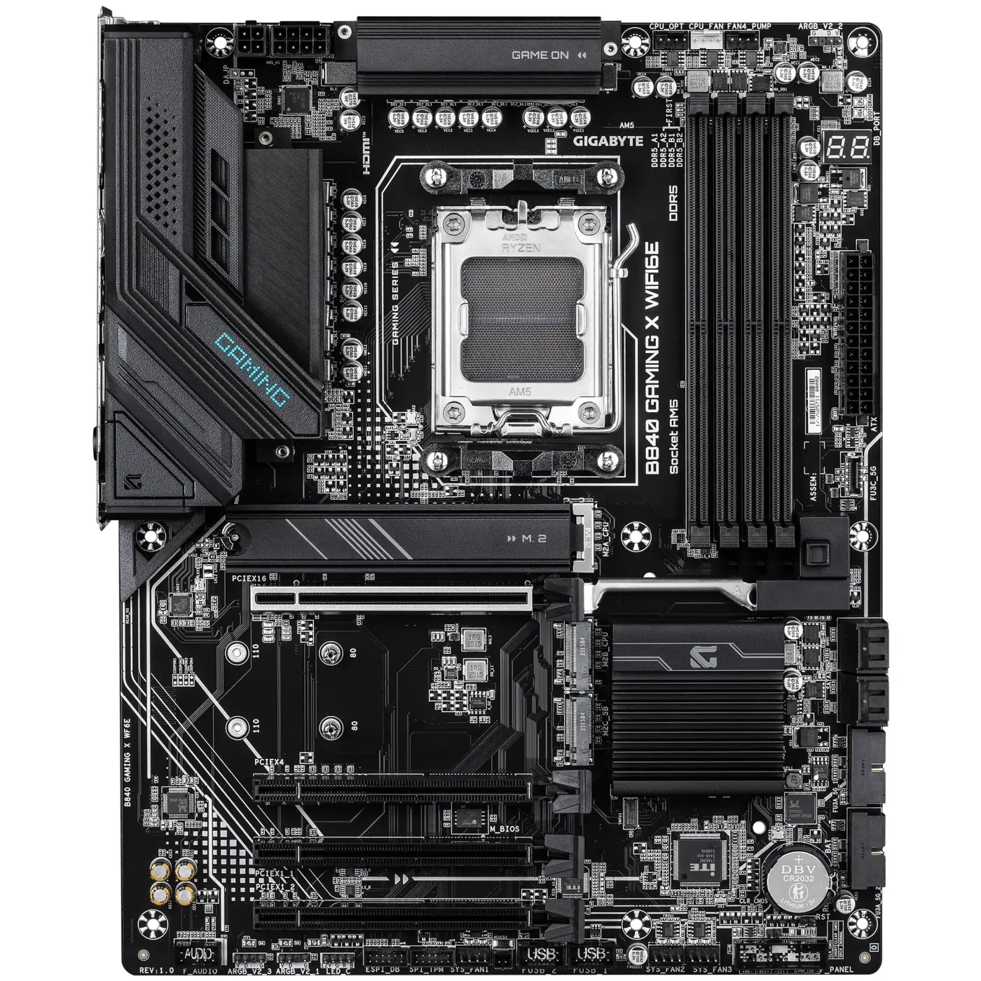 Купить Материнская плата GIGABYTE B840 GAMING X WIFI6E (sAM5, AMD B840, DDR5, ATX) - фото 2