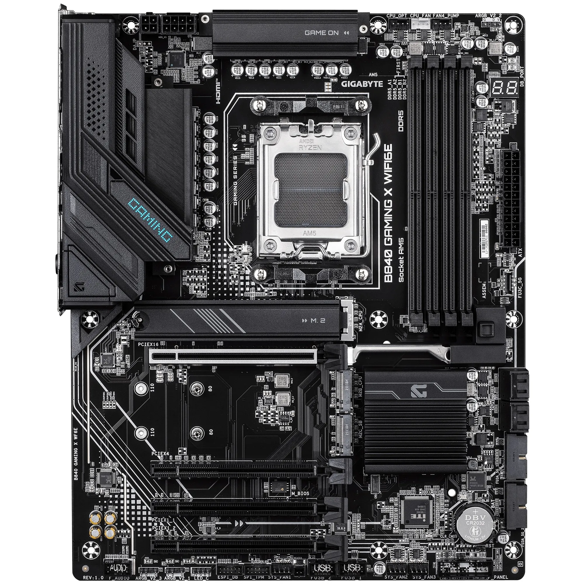 Купить Материнская плата GIGABYTE B840 GAMING X WIFI6E (sAM5, AMD B840, DDR5, ATX) - фото 2