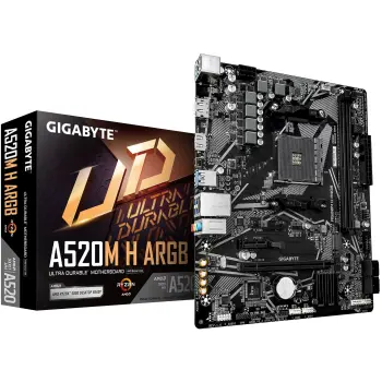Купить Материнская плата GIGABYTE A520M H ARGB (sAM4, AMD A520, DDR4, mATX) - фото 1