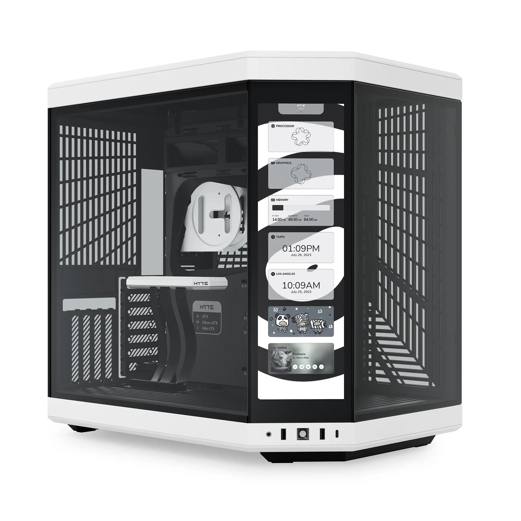 Купити Корпус Hyte Y70 TOUCH Black-White (CS-HYTE-Y70-BW-L) - фото 1