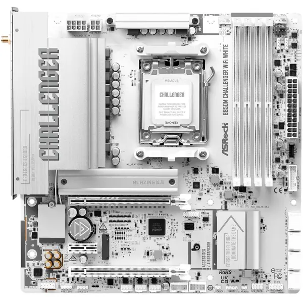 Купить Материнская плата ASRock B850M CHALLENGER WIFI WHITE (sAM5, AMD B850, DDR5, mATX) - фото 2