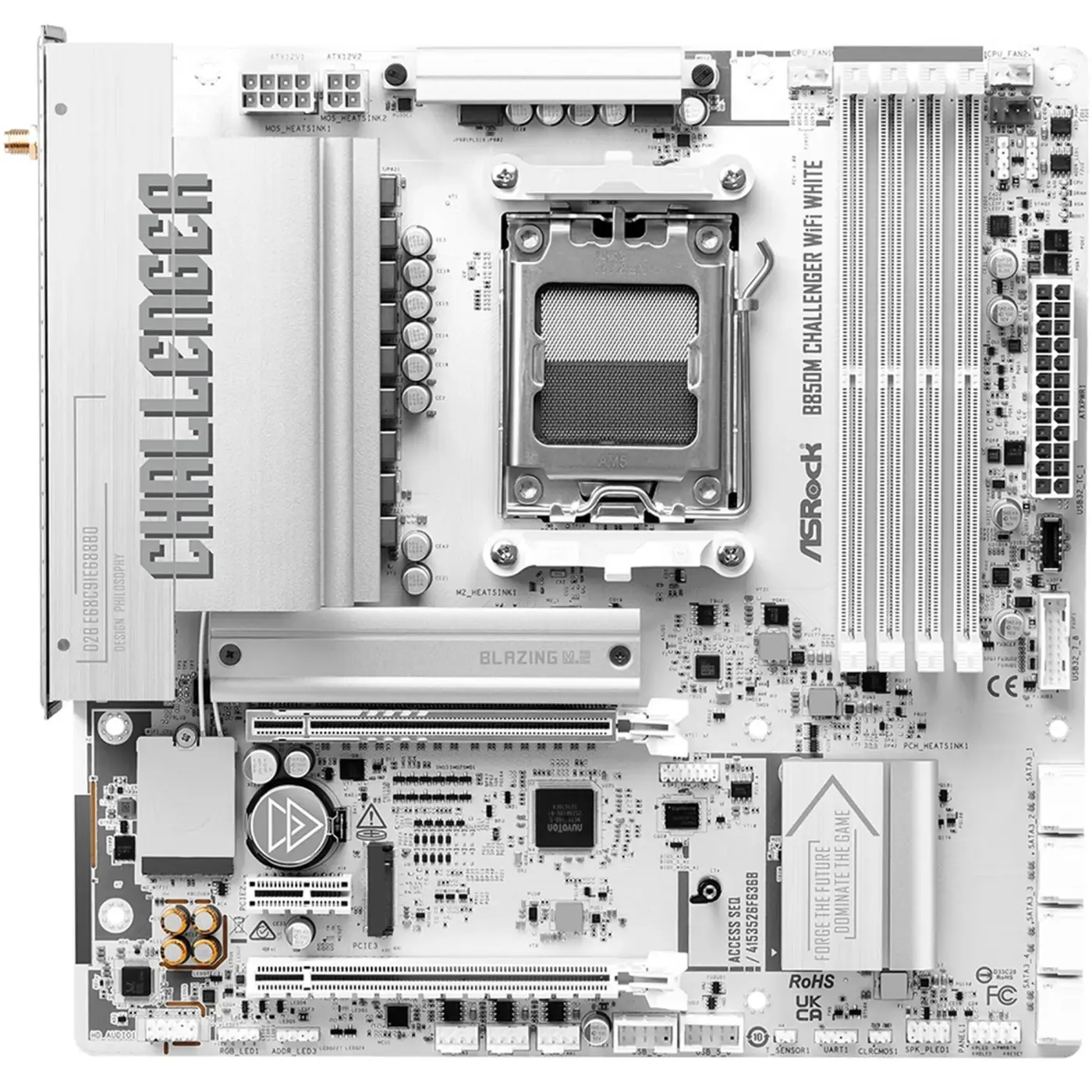 Купить Материнская плата ASRock B850M CHALLENGER WIFI WHITE (sAM5, AMD B850, DDR5, mATX) - фото 3
