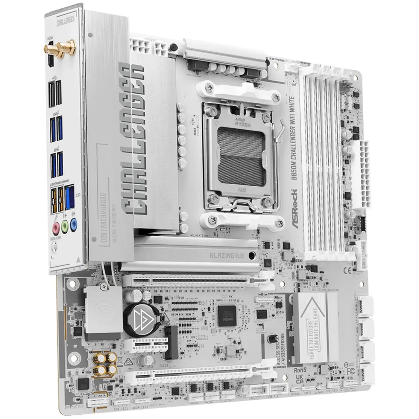 Купить Материнская плата ASRock B850M CHALLENGER WIFI WHITE (sAM5, AMD B850, DDR5, mATX) - фото 4
