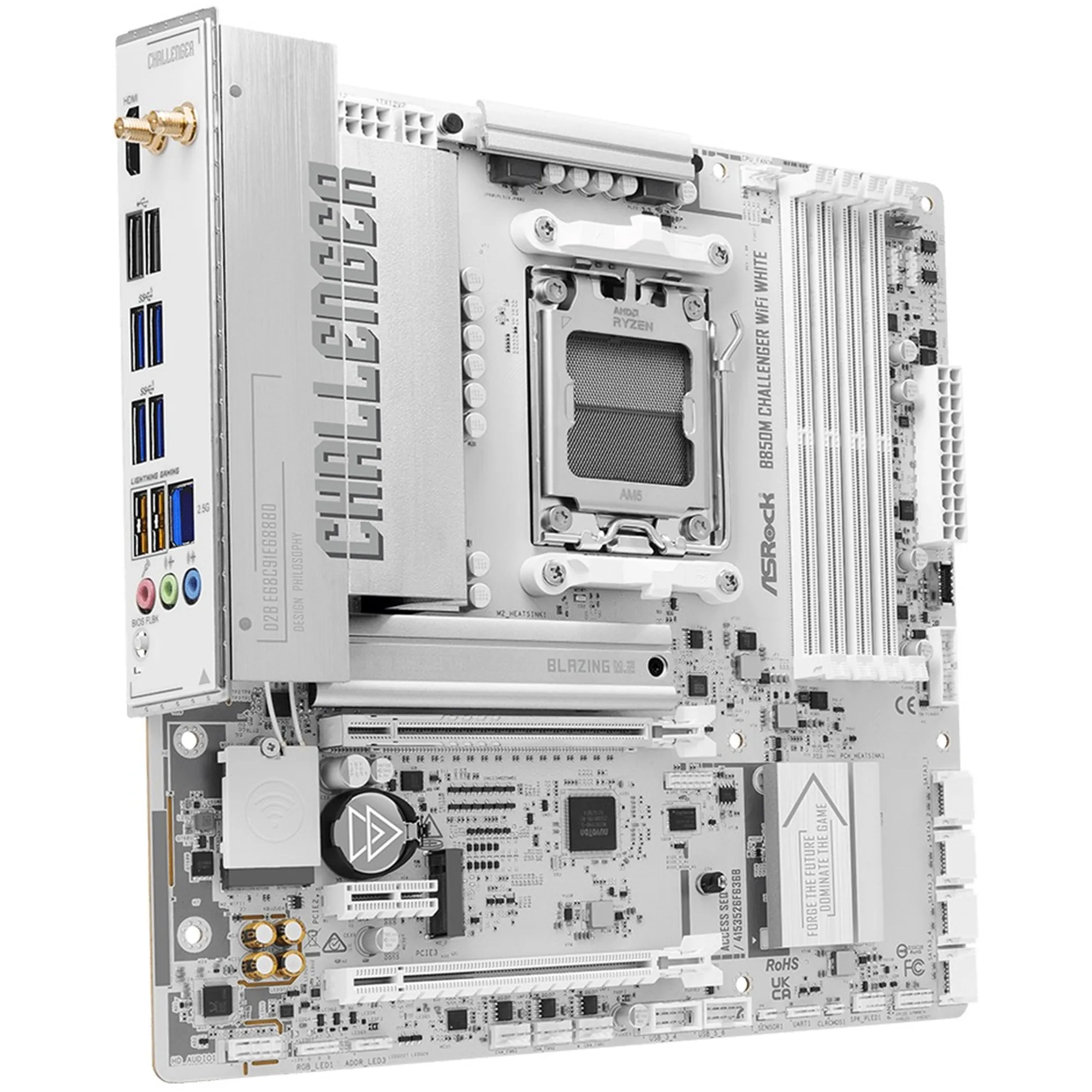 Купить Материнская плата ASRock B850M CHALLENGER WIFI WHITE (sAM5, AMD B850, DDR5, mATX) - фото 4