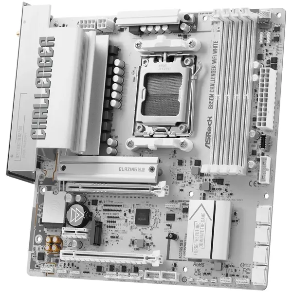 Купить Материнская плата ASRock B850M CHALLENGER WIFI WHITE (sAM5, AMD B850, DDR5, mATX) - фото 5